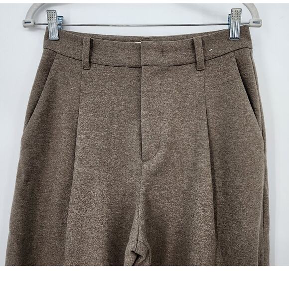 UNIQLO Comptoir Des Cotonneirs Cotton Blend Wide Leg Pleated Front Pants Medium - Picture 5 of 7